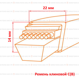Ремень клиновой C(В)-3250